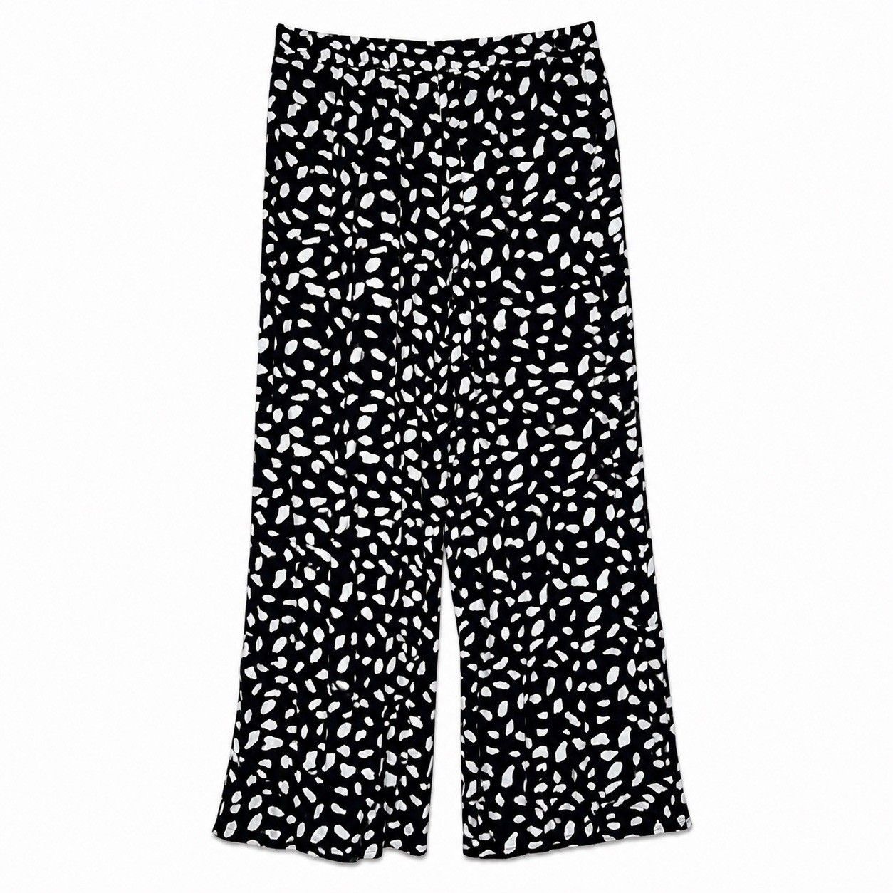 Milk & Honey Women’s Large Black White Abstract Print Wide Leg Palazzo Pants